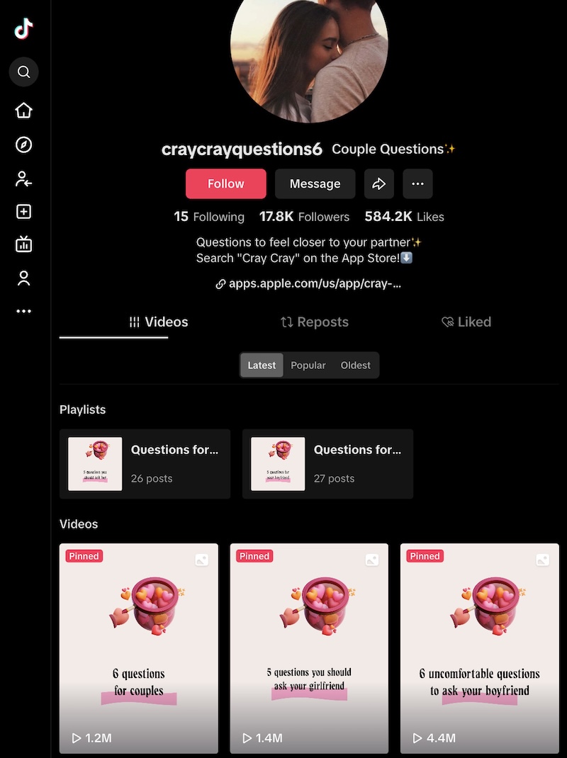 Cray Cray relationship app interface